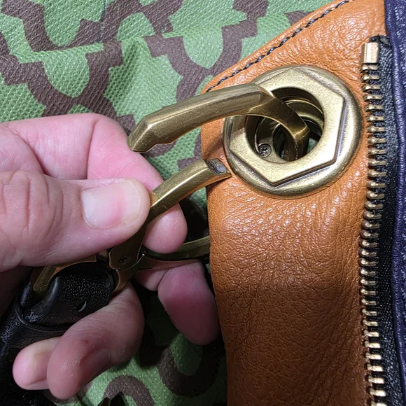 orYANY Green and Purple Leather Bag - Picture 8 of 9